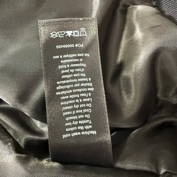 RAG & BONE Bomber Jacket Mens Large Black Zip Up Recycled Nylon Mason $598 - Picture 11 of 13